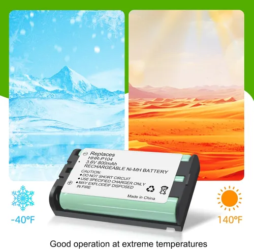 Vista 6 de HHR-P104 NI-MH Batería Recargable para Panasonic 3.6V 800mAh AAA Batería para Teléfonos Inalámbricos