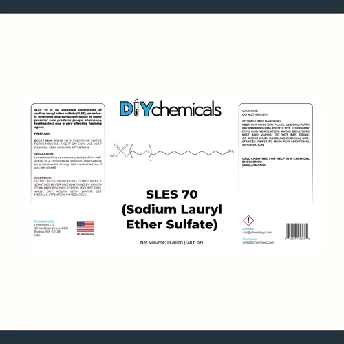 Vista 4 de DIYChemicals Sulfato de lauril éter de sodio (SLES) de alta pureza al 70% (1 galón)