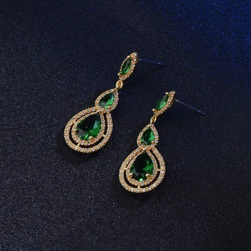 Vista 5 de Aretes de novia de circonita cúbica para mujer, elegantes aretes largos para fiesta de boda, graduación, para novia, damas de honor, candelabro