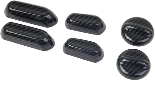 Vista 2 de Cubierta de Botón de Ajuste de Asiento de Fibra de Carbono Trim para Chevy Silverado/GMC Sierra 1500 2500 3500 HD 2019-2021