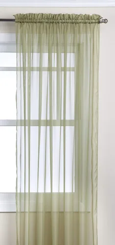 Vista 39 de Stylemaster Elegance Cenefa recta de gasa transparente, 60 x 14 pulgadas, color dorado