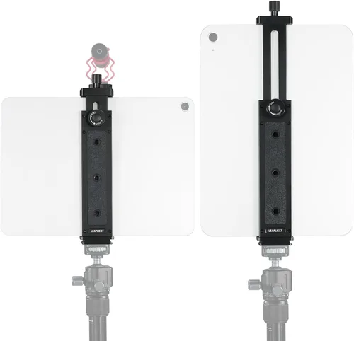 Vista 9 de Soporte para iPad de aleación de aluminio para trípode, compatible con iPad mini y tabletas de 5-8.8 pulgadas, tornillo de 1/4 pulgadas y liberación