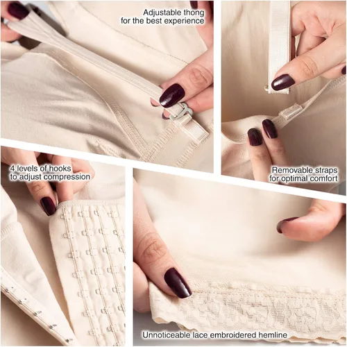 Vista 5 de MariaE - Ropa de compresión poscirugía Fajas Colombianas Levanta Cola, Beige