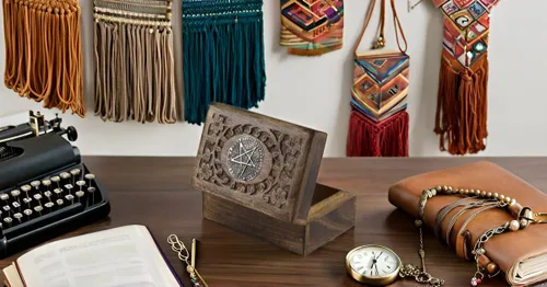 Vista 4 de The Great Indian Bazaar Joyero, madera, marrón, 6 x 4 pulgadas, almacenamiento de joyas