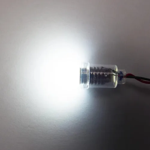 Vista 4 de Bombillas LED E10 3V blanco frío, 10 piezas AC/DC E10 Tornillo en miniatura Lámparas LED 0.5Watts 65Lm (3V, blanco frío)