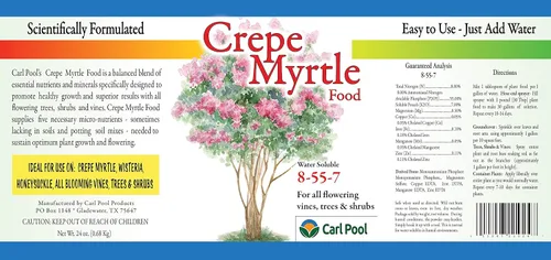 Vista 2 de Alimento para plantas de mirto crepé - Soluble en agua 24oz 8-55-7- Carl Pool Fertilizers