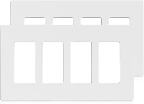 Vista 49 de ELEGRP Placas decorativas de pared sin tornillos, de tamaño mediano, cubierta termoplástica irrompible para interruptor de salida de receptáculo