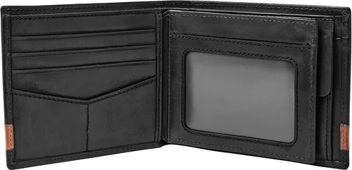 Vista 4 de Fossil Mens Leather Bifold Wallet with Coin Pocket