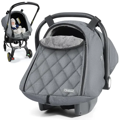 Vista 8 de Orzbow Funda de asiento de automóvil de invierno para bebé Funda impermeable para asiento de automóvil infantil compatible con asientos
