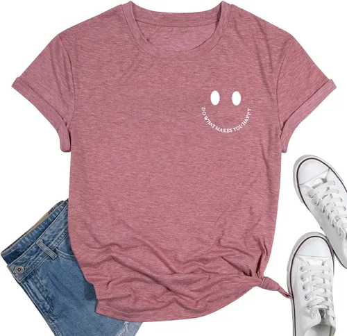 Vista 6 de Camisetas divertidas con texto en inglés Do What Makes You Happy Mental Health (Do What Makes You Happy Mental Health)