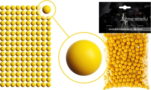 Vista 7 de . Pelotas de goma reutilizables para pistolas de paintball, 43 o 0.50 o 0.68 Cal