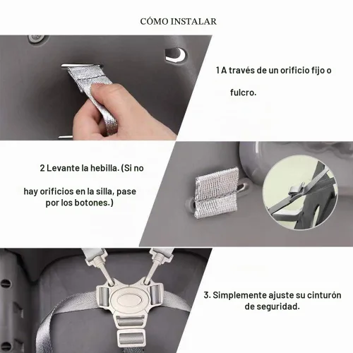 Vista 6 de Correa de repuesto para silla alta, Baby Trend - Arnés ajustable para silla alta de cinco puntos, accesorios para silla alta