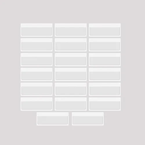 Vista 12 de Fundas adhesivas transparentes, de plástico, autoadhesivas, para tarjetas de índice, planificadores, armarios, estantes (1.18 x 3.74 pulgadas), 20