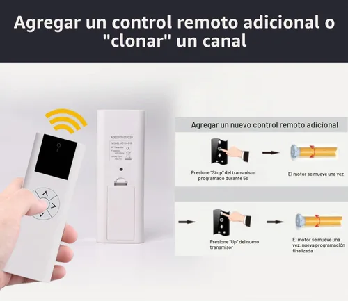 Vista 2 de AC114-01- Controlador de persianas de 1 canal para persianas enrollables motorizadas