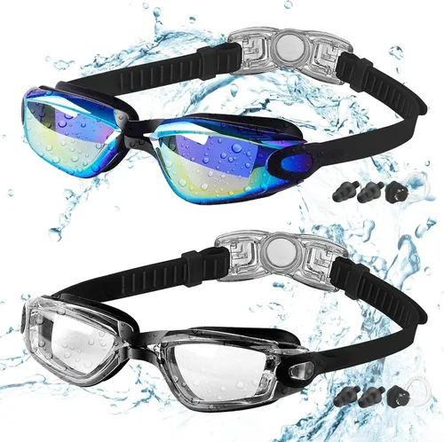 Vista 11 de COOLOO - Gafas de natación para niños, paquetes de 2 gafas de natación para niños y niñas de 4 a 16 años