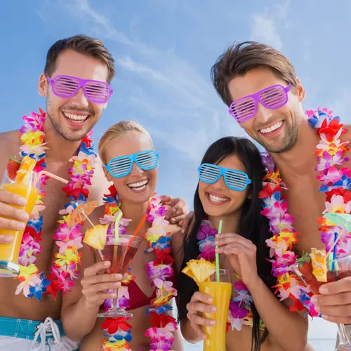 Vista 3 de Hxezoc Paquete de 15 lentes de persiana de los años 80 y 90, regalos de fiesta, gafas de plástico para niños y adultos, gafas de sol de neón