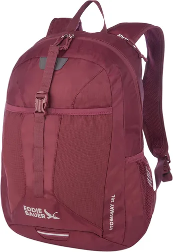 Vista 4 de Eddie Bauer Stowaway Mochila Empacable Viaje Exterior Ligera Plegable Duradera Poliéster Ripstop 30L - Cereza Negra