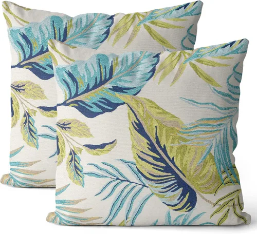 Vista 14 de Fundas de Almohada de Navidad Azul Marino 16x16 Juego de 2 Estilo Granja Muñeco de Nieve Copo de Nieve Árbol de Navidad Fundas de Almohada