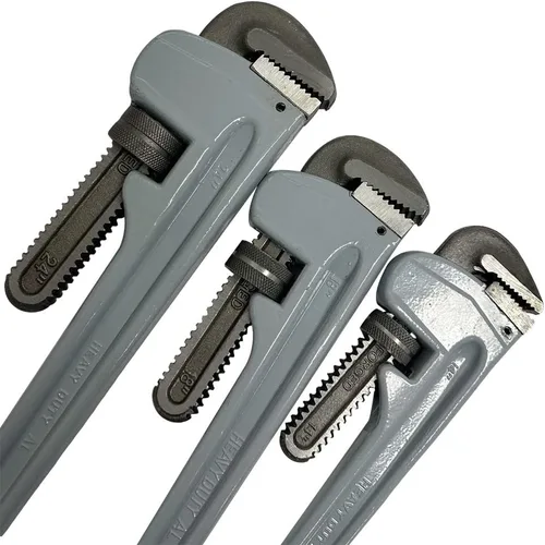 Vista 3 de PROLINEMAX Juego de llaves de tubería de aluminio de 3 piezas de 14 "18" 24" Juego de llaves de fontanería ajustables
