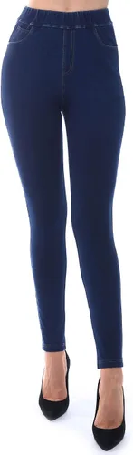 Vista 3 de AmélieBoutik Leggings de mezclilla ajustados de cintura alta para mujer