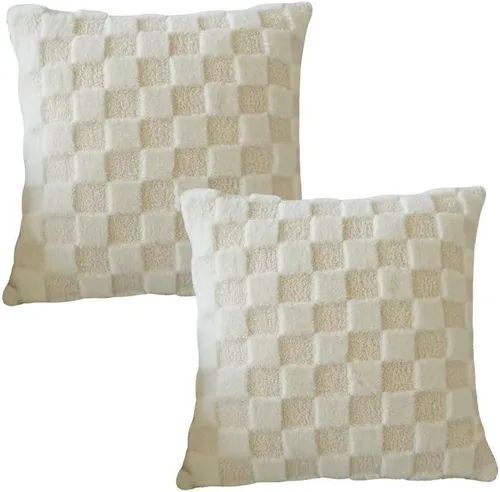 Vista 8 de Juego de 2 fundas de almohada decorativas de piel sintética suave de 12 x 20 pulgadas, fundas de cojín rectangulares para sofá, sala de estar