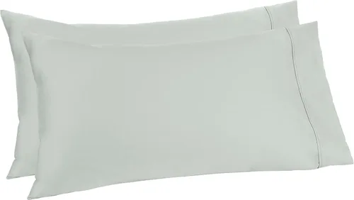 Vista 27 de Amazon Aware Juego de fundas de almohada 100% algodón orgánico de 300 hilos, color rubor, estándar, paquete de 2, 32 x 20 pulgadas