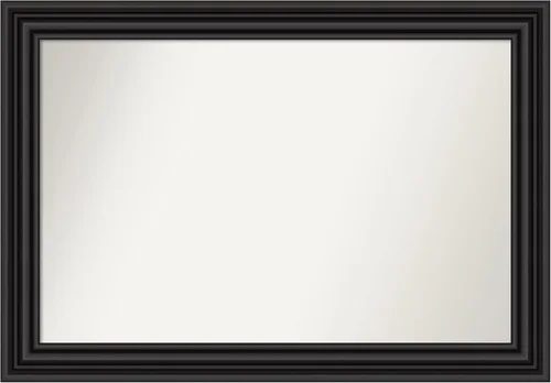 Vista 591 de Amanti Art Espejo personalizado, espejo de baño negro puente, espejo de pared o espejo de tocador de baño sobre el fregadero (26 x 26 pulgadas)
