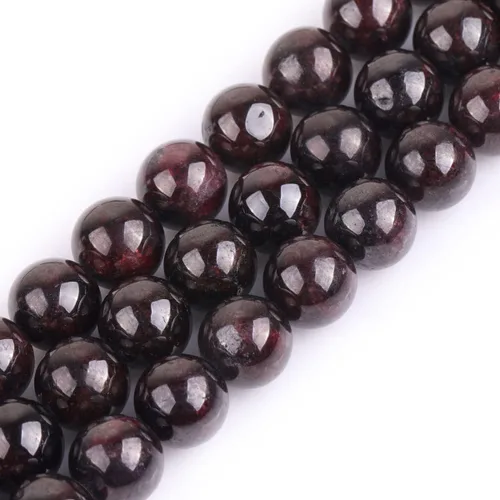 Vista 137 de GEM-Inside - 95 cuentas AA color morado oscuro de amatista de 15 pulgadas por hebra con agujero, piedras preciosas naturales y cuentas de cristal