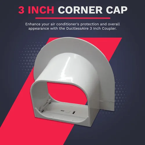 Vista 2 de DuctlessAire Mini Split Line Set Cover – Cubiertas de línea para condensador Mini Split, sistemas de aire central, HVAC, bombas de calor y más