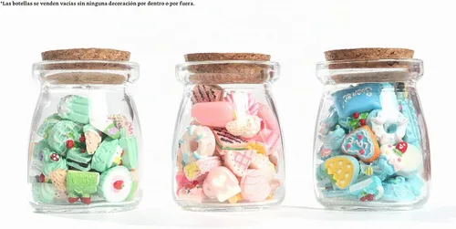 Vista 7 de Magic Season Botellas de vidrio decorativas con tapones de corcho (3.3 fl oz. botellas de pudín / 12 piezas)