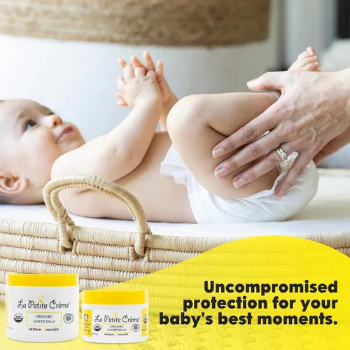 Vista 7 de La Petite Creme Bálsamo de pañales orgánico francés – Crema curativa y nutritiva para pañales – Bálsamo para bebés suave y seguro – Cera de abeja