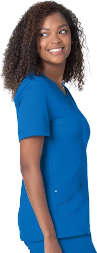 Vista 2 de Landau Women's Ultimate Soft Stretch Medical Sweetheart Neck Scrub Top