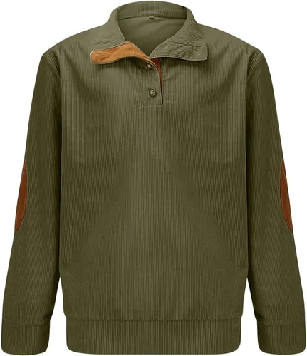 Vista 6 de Comigeewa Sudadera con capucha para hombre cuello alto botones Color Patchwork sudaderas manga larga ropa deportiva holgada
