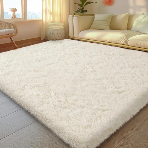 Vista 23 de Mugorn - Alfombras suaves y esponjosas de 2 x 3 pies para el hogar, alfombra pequeña con 4 mallas antideslizantes, color negro, 2 x 3 pies