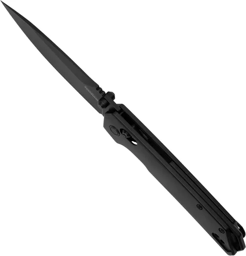 Vista 7 de Kershaw Iridium Reverse Tanto - Cuchillo de bolsillo plegable, elegante hoja de acero D2 de 3.4 pulgadas, mecanismo de bloqueo DuraLock, mango