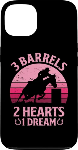 Vista 7 de iPhone 16 3 Barrels 2 Hearts 1 Dream Barrel Racer Barrel Racing Rodeo Case