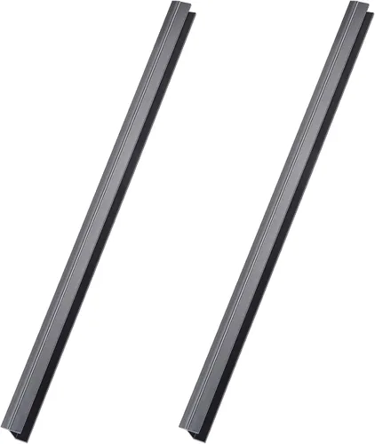 Vista 8 de Chinco 2 piezas de rieles de PVC para cajones colgantes de archivos, rieles negros de gabinete para colgar lados de cajones de 1/2, organizador