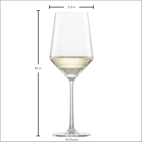 Vista 6 de ZWIESEL GLAS Pure Saugivnon Blanc - Copas de vino blanco (juego de 4), elegantes copas de vino para vino blanco, vasos de cristal Tritan aptos