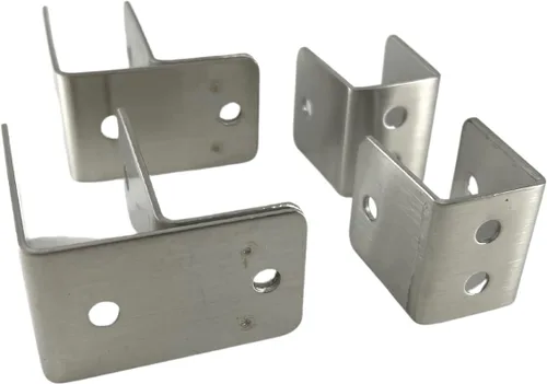 Vista 3 de Harris Hardware TP15059 Paquete de paneles de acero estampado para paneles de 1 pulgada, 2 soportes de una oreja, soportes en U de 2 pulgadas