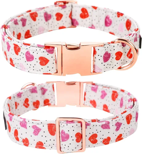 Vista 68 de Lionet Paws Collar de perro de Halloween con corbatín, bonito collar de algodón ajustable con hebilla de metal para perros pequeños, medianos y A