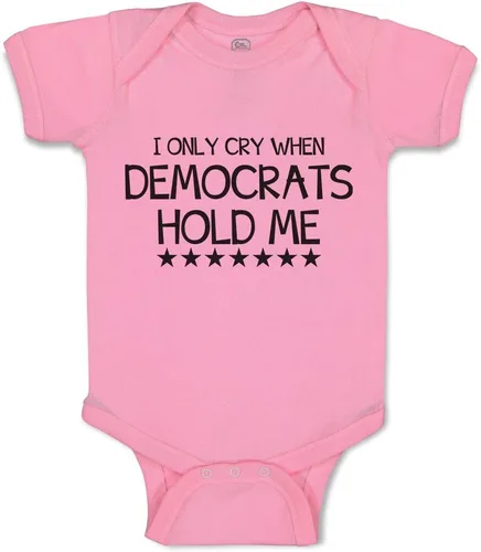 Vista 8 de Cute Rascals Body de bebé personalizado I Only Cry When Democrats Hold Me Boy & Girl Baby Clothes Cotton Solo un diseño blanco