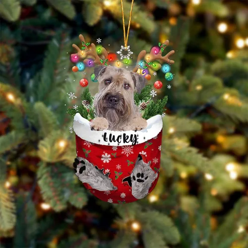 Vista 6 de Adorno de Navidad personalizado para perro Airedale Terrier en bolsillo de nieve, adorno para árbol de Navidad, idea de regalo para amantes