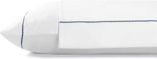 Vista 29 de Fundas de almohada 100% algodón percal con encaje fluer tamaño Queen/estándar, color blanco, 2 piezas de fundas de almohada, ropa de cama fuerte