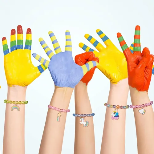 Vista 5 de Hicarer - 9 pulseras de unicornio para niñas, adolescentes, niños