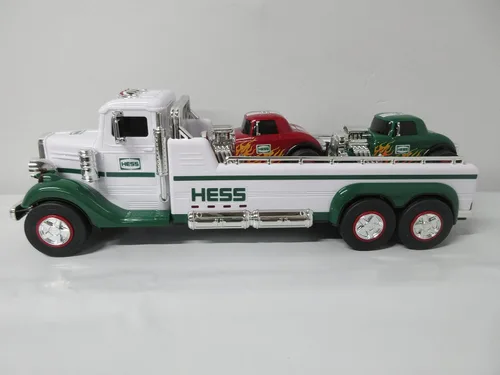 Vista 2 de Hess Camión de juguete 2022 Camión plano y Hot Rods