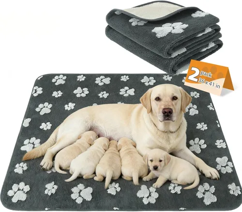 Vista 26 de KOOLTAIL Almohadillas lavables para orina de perros, paquete de 2 almohadillas de entrenamiento súper absorbentes reutilizables impermeables