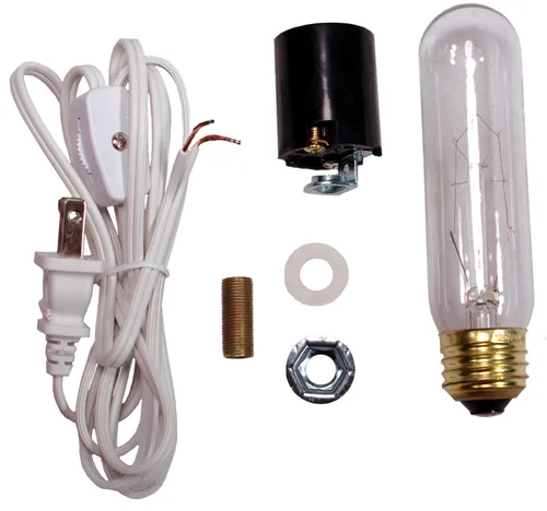 Vista 2 de Creative Hobbies® Kit de cableado para árbol de Navidad grande #ML1-25B6, bombilla de 25 W, base estándar (Edison), ideal para iluminar objetos