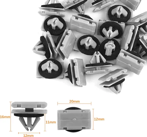 Vista 5 de uxcell 20 unids plástico remache parachoques sujetador clip para Jeep Cherokee WK2 68172491AA