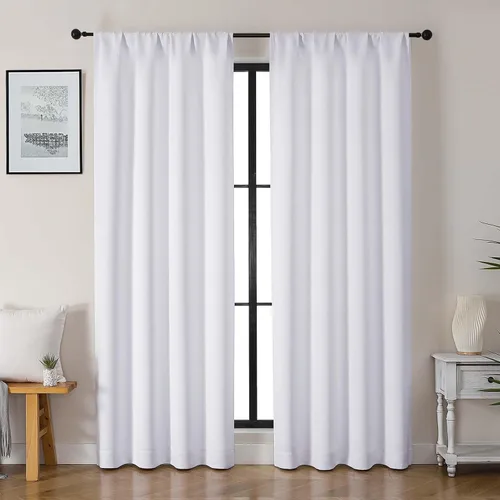 Vista 27 de Gwine Cortinas opacas para dormitorio, 54 pulgadas de largo, paneles de cortina de ventana con aislamiento térmico y reducción de ruido, cortinas