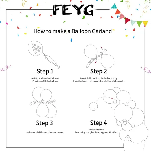 Vista 8 de Kit de arco de globos rosa y blanco, kit de guirnalda de globos de 100 piezas con globos rosa intenso, globos de látex blanco para niñas, niños